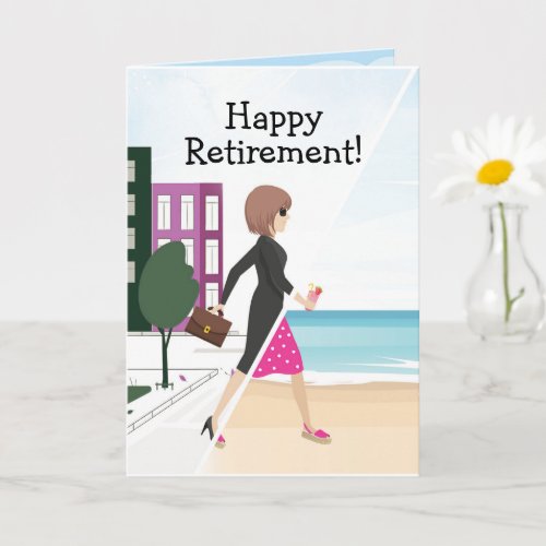 Happy Retirement Vacation Theme Greeting Card