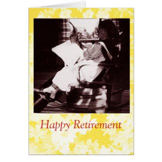 Happy Retirement vintage photo card