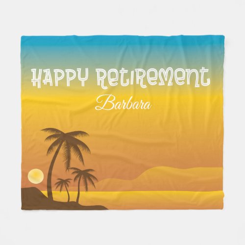 Happy Retirement with Beach Scene