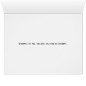 Happy Retirement Work Free Zone Cards (Inside Horizontal (Bottom))