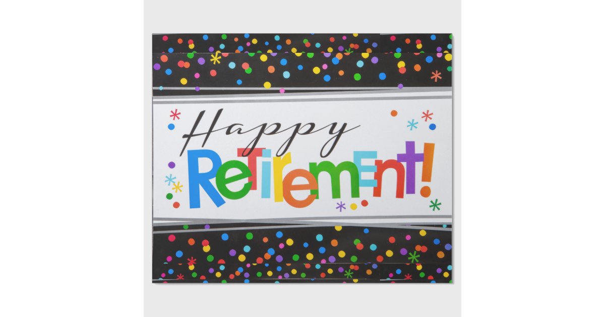 Happy Retirement Wrapping Paper Zazzle