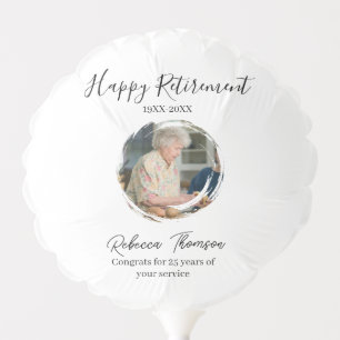 Happy retirement year name circle photo retired balloon