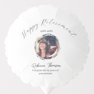 Happy retirement year name circle photo retired balloon