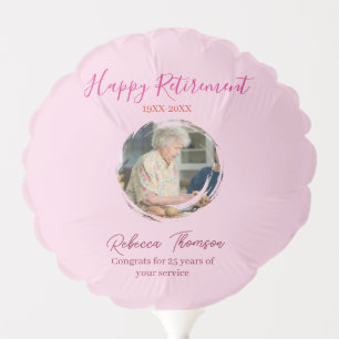 Happy retirement year name circle photo retired balloon