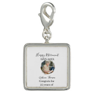Happy retirement year name circle photo retired charm