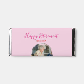 Happy retirement year name circle photo retired hershey bar favors
