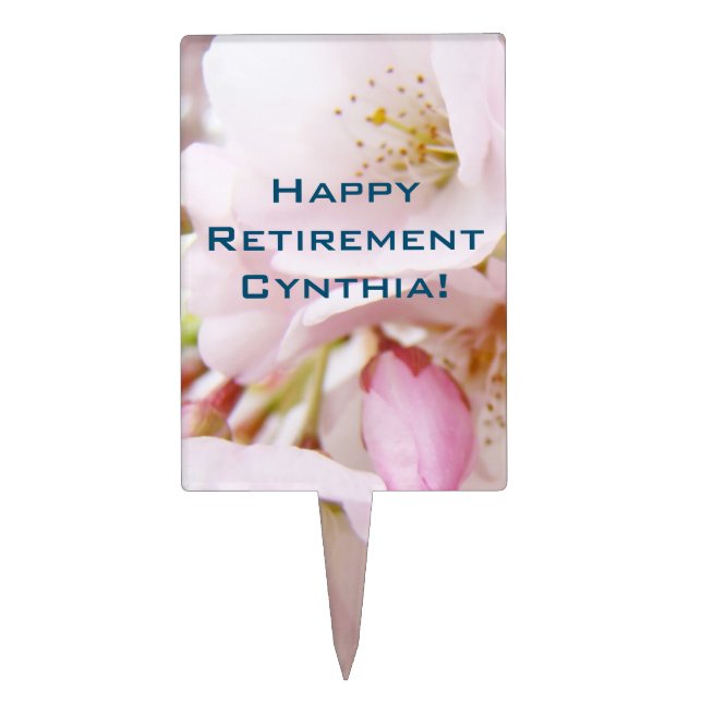Happy Retirement Your name Cake Toppers Desserts (Front)