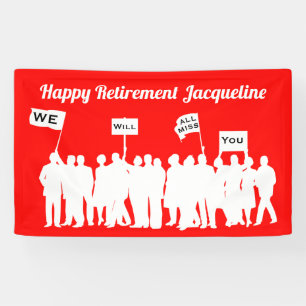 Happy Retirement Your Text and Background Color Banner