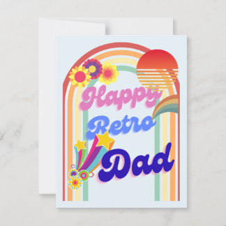 Happy Retro Dad Postcard