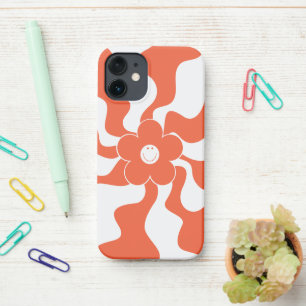 Happy Retro Daisy in Orange and White iPhone 12 Mini Case