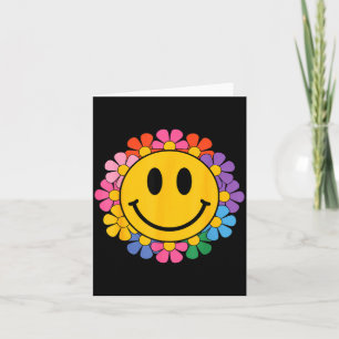 Happy Retro Daisy Smile Face Preppy Aesthetic Men Card