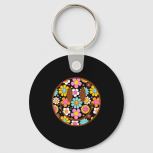 Happy Retro Daisy Smile Face Preppy Aesthetic Men Keychain
