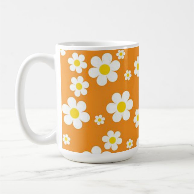 Happy Retro Flower Coffee Mug! Mug (Left)