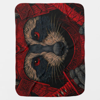 Happy Retro Sun Over Rolling Hills Baby Blanket