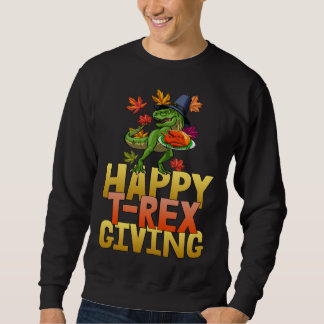 Happy Rex Giving Women Rex Thankgiving Foodie Sweatshirt