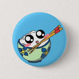 Happy Rice Pinback Button