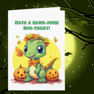 Happy Roar Some Cute Dino photo Halloween cards