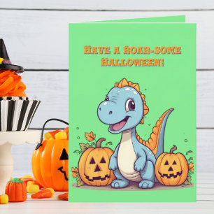Happy Roar Some Cute Dino photo Halloween cards