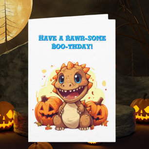 Happy Roar Some Cute Dino photo Halloween cards