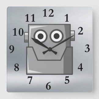 HAPPY ROBOT HEAD CLOCK