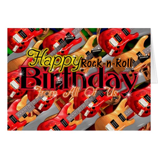 Happy Rock-n-roll birthday Greeting Card | Zazzle