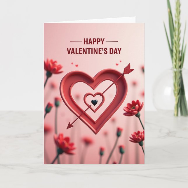 Happy Romantic Valentines Day Card (Front)