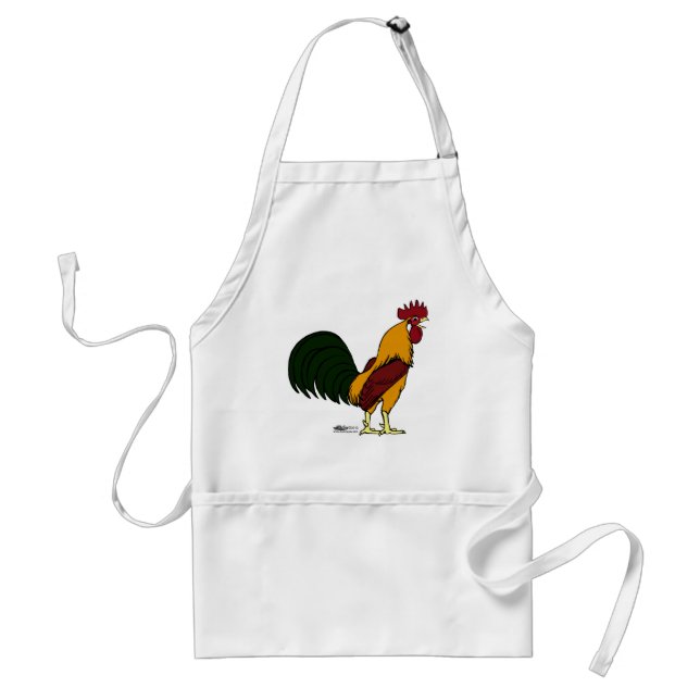 Happy Rooster Adult Apron (Front)