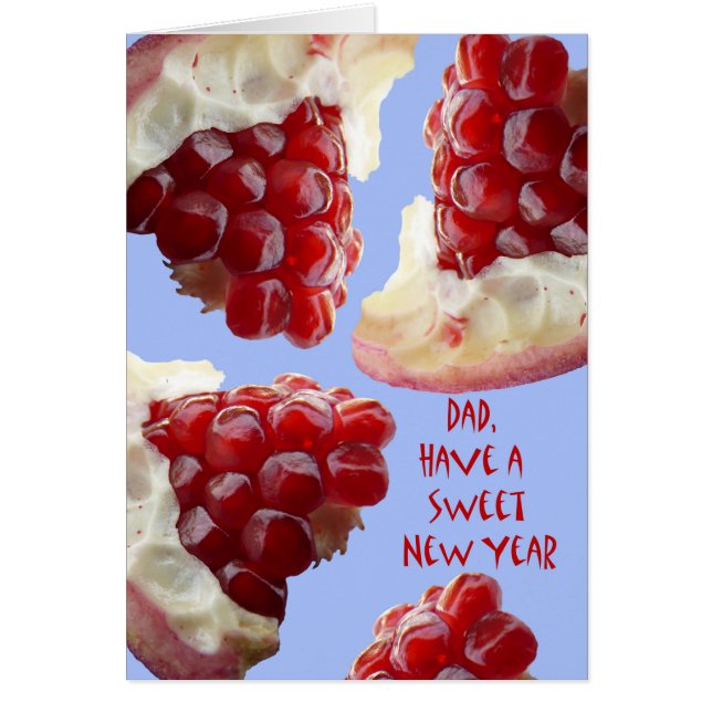 Happy Rosh Hashanah for Dad, Pomegranate Cards (Front)