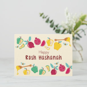 Happy Rosh Hashanah Honey & Apple Invitation