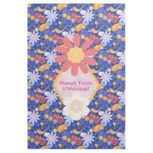 Happy Rosh Hashanah Jewish New Year Floral Pattern Gallery Wrap
