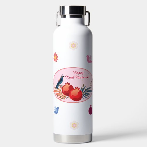 Happy Rosh Hashanah Jewish New Year Floral Pattern