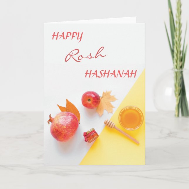 Happy Rosh Hashanah Jewish New Year High Holy Day  Card (Front)