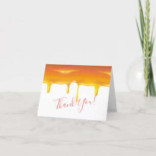 Happy Rosh Hashanah Jewish New Year Honey & Apple Letterpress Thank You Card