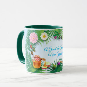 Happy Rosh Hashanah Jewish New Year Honey & Apple Mug