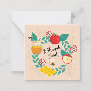 Happy Rosh Hashanah L'Shanah Tovah Holiday Note Card