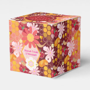 Happy Rosh Hashanah pattern personalized Favor Box