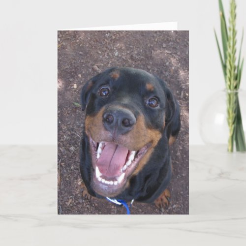 Happy Rottweiler Puppy Fathers Day Card