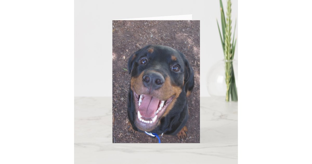 Happy Rottweiler Puppy Father's Day Card | Zazzle