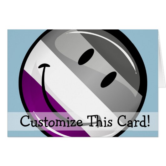 Happy Round Asexual Flag Cards (Front Horizontal)