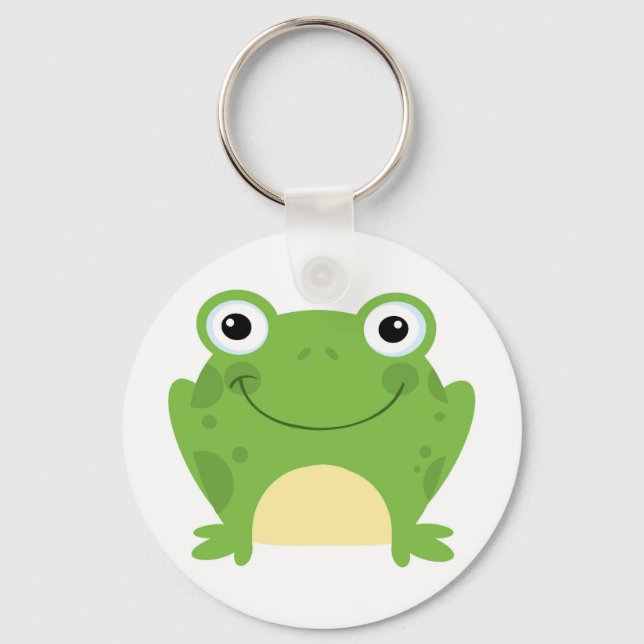 Happy Round Frog Keychain (Front)