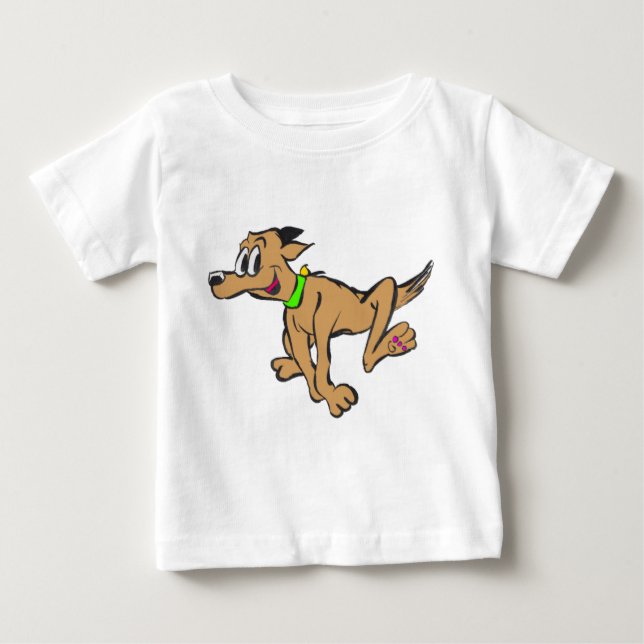 Happy Running Dog Customizable Jersey T-shirt (Front)