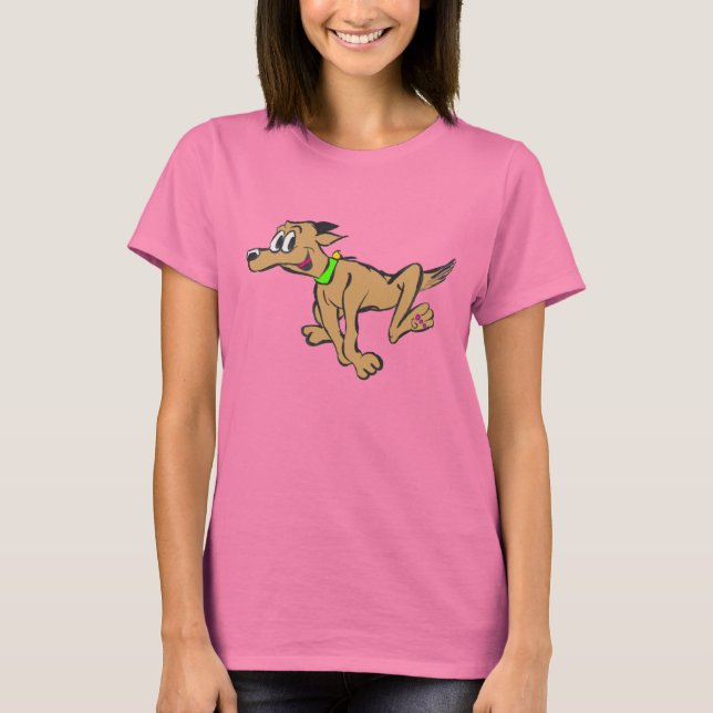 Happy Running Dog Customizable Toddler T-shirt (Front)