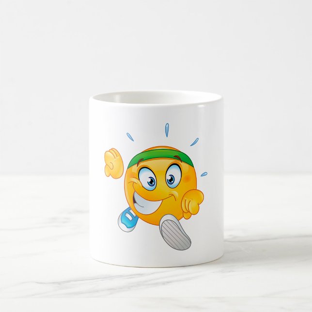 Happy Running Emoji Coffee Mug (Creator Uploaded)