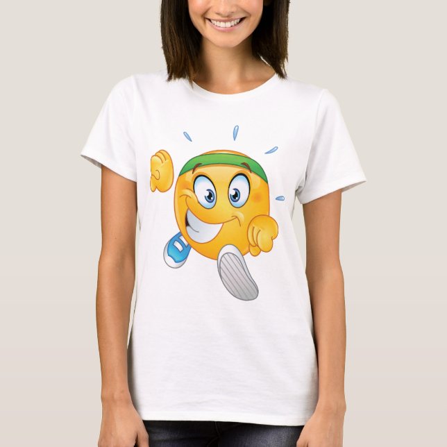 Happy Running Emoji T-Shirt (Front)
