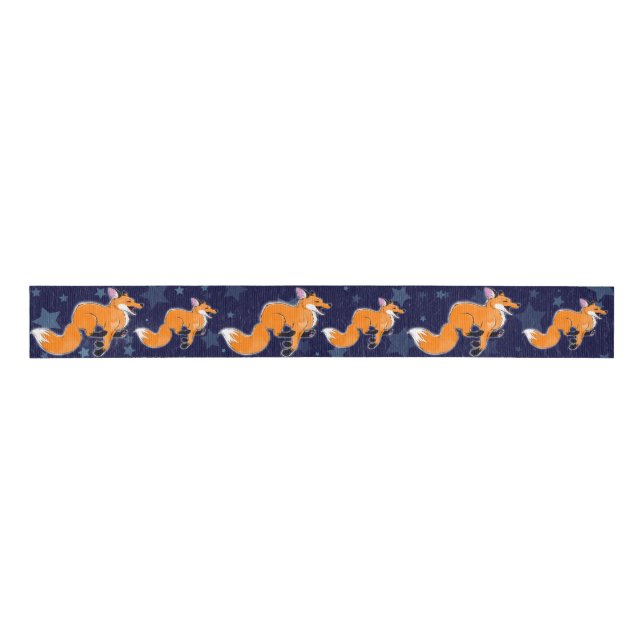 Happy Running Fox Ribbon (Front)
