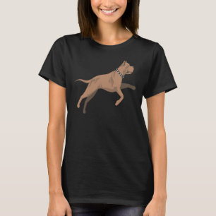 Happy Running Pitbull Dog T-Shirt