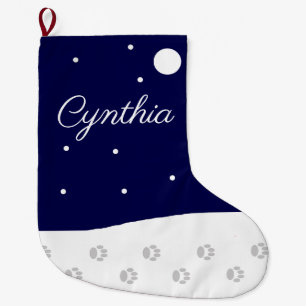 Happy Rural Winter: Large Christmas Stocking