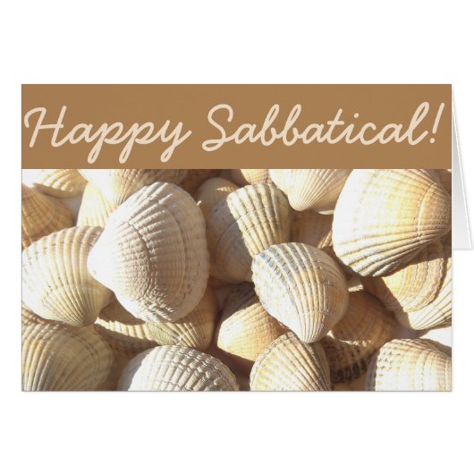 Happy Sabbatical Sea Shells Summer Tropical Beach Cards (Front Horizontal)