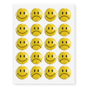 Happy & Sad Bi Polar Temporary Tattoos