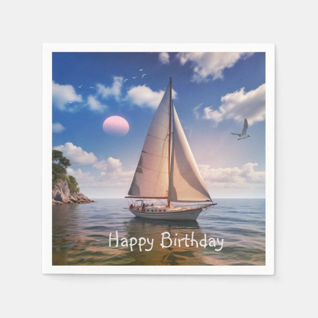 Happy Sailing  Napkins (Front)